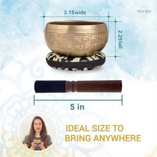 Tibetan Singing Bowl Set – Totem Sound Meditation Bowls for Stress Relief & Yoga
